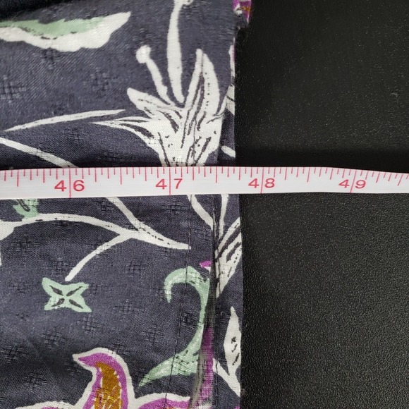 Universal Thread Flutter Short Sleeve Gray Purple Floral Dress Sz S Small Midi - Picture 8 of 10
